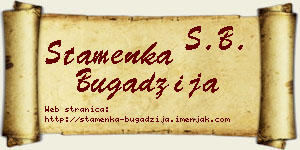 Stamenka Bugadžija vizit kartica